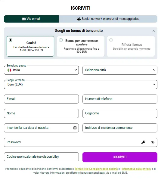 spinbetter registration